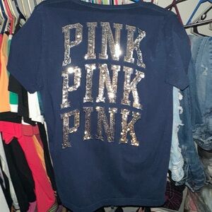 Pink Victoria’s Secret bling tee